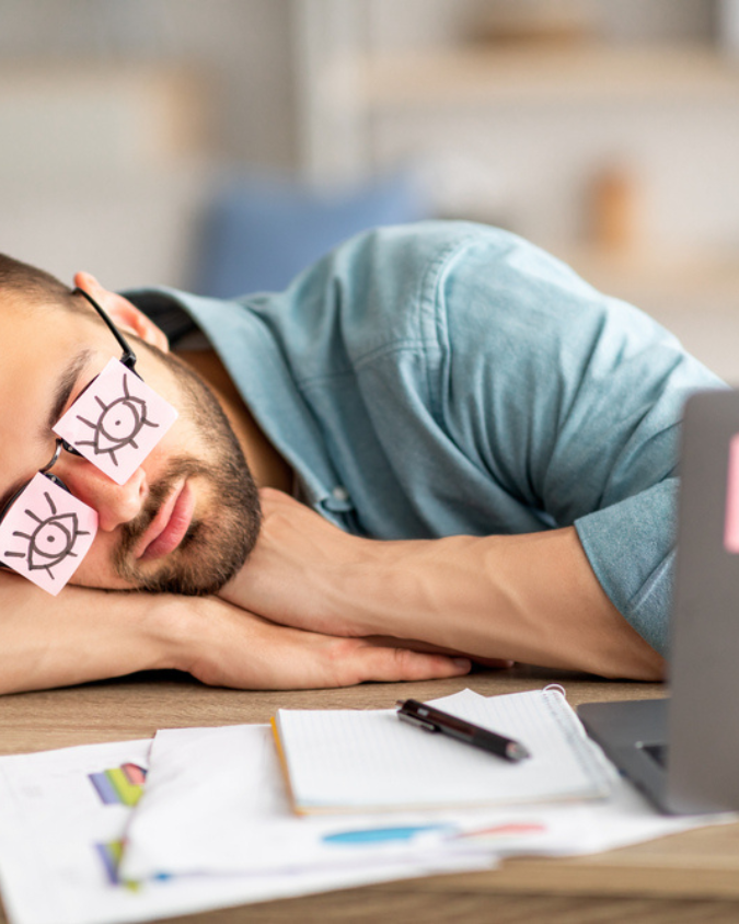 Falling asleep on the job